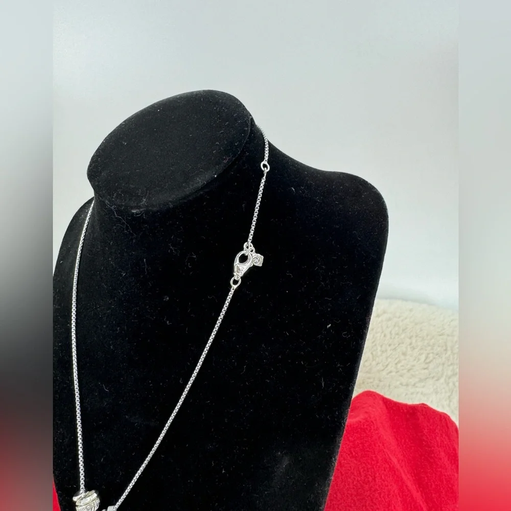 David Yurman Sterling Silver Multi-Pendant Necklace with Diamonds